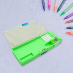 Multipurpose Cartoon Pencil Case ?2 Compartments Compass Box for Kids, School & Stationery Storage - Image 2