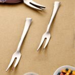 6-in-1 Stainless Steel Fruit Fork Set ?Reusable Picks for Fruits, Cakes Snacks Ideal for Parties Home Use - Image 3
