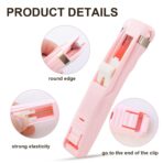 Portable Paper Clamp Dispenser Set | Handheld Fast Paper Fastener & Clip Loader | Reusable Clam Clip System for Office & Home - Image 2
