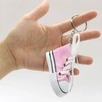 Stylish Mini Shoes Keychain Accessory | Unique Sneaker Keyring for Backpacks, Bags, & Car Keys | Fashionable Gift for Him/Her - Image 2
