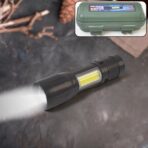 LED USB Rechargeable Mini Flashlight ? Ultra-Bright Zoom & COB Side Lantern, Tactical Emergency Light - Image 2