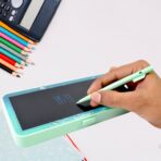 LCD Drawing Pen Case | Blue Multi-Function Pencil Box with Digital Writing Pad | Reusable Doodle Tablet & Stationery Organizer (1 Pc) - Image 2