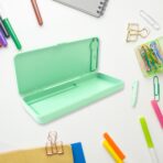 LCD Drawing Pen Case | Blue Multi-Function Pencil Box with Digital Writing Pad | Reusable Doodle Tablet & Stationery Organizer (1 Pc) - Image 3